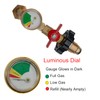 HHXS POL Propane Refill Elbow Adapter with Propane Tank Gauge,