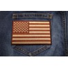Ivamis Brown Subdued American Flag Patch- 5x3 inch - P5648