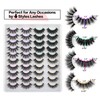 JIMIRE 20 Pairs False Eyelashes 4 Styles Mink Eyelashes Fluffy