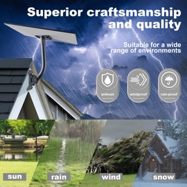 for Starlink Gen 3 Roof Mount, Aluminum Alloy Starlink Standard V3 Mounting Kit with Starlink Gen 3 Pipe Adapter, Angle Adjustable (Curved)