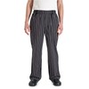 Mercer Culinary M60030BCS1X Millennia Men's Black Cook Pants with White