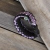 Unbranded Skullz Survival Paracord Outdoor Womens Survival Bracelet Purple Black