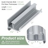 Gray Shower Door Bottom Track, Single-Sided Channel Dimensions of 1/2