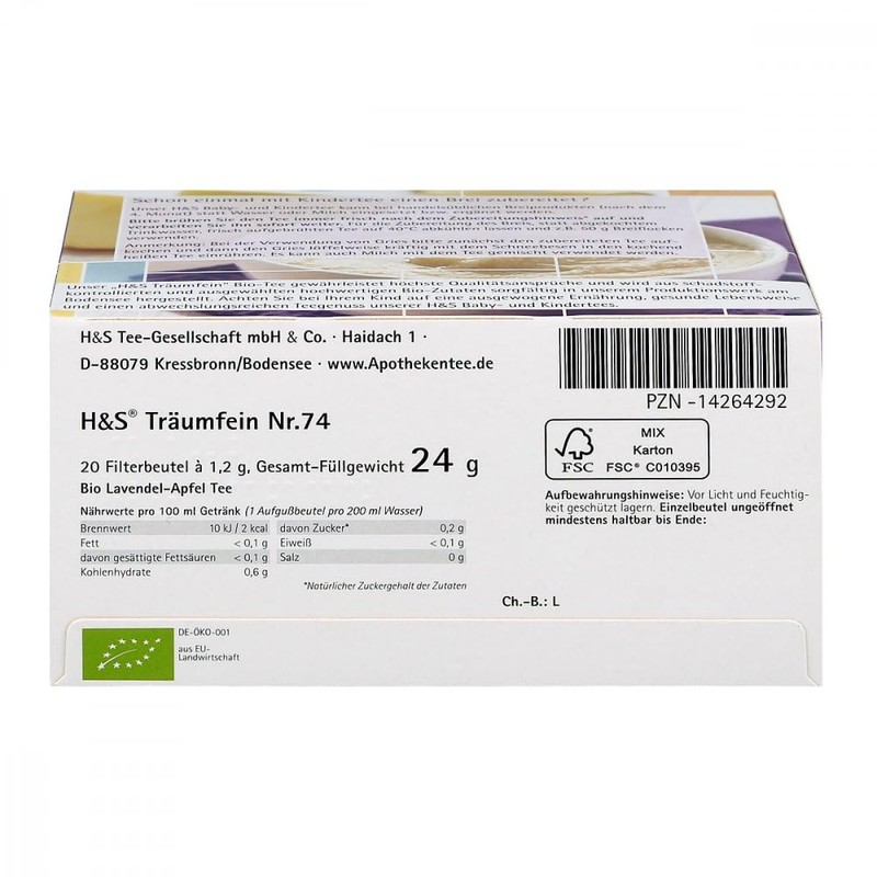 H&S Organic Baby and Children's Tea Tr umfein Filter Bag,