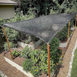 Cisvio Black 40% Shade Cloth with Brass Grommets 6x16 FT Customiable Pergola Cover for Garden, Carport, Greenhouse, Kennel, Chicken Coop