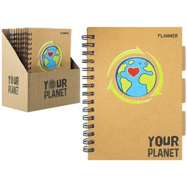 Stylish Brown Eco Kraft 70 Sheets A5 Spiral Bound Planner - Eco-friendly Material - Perfect For Organization & Efficiency