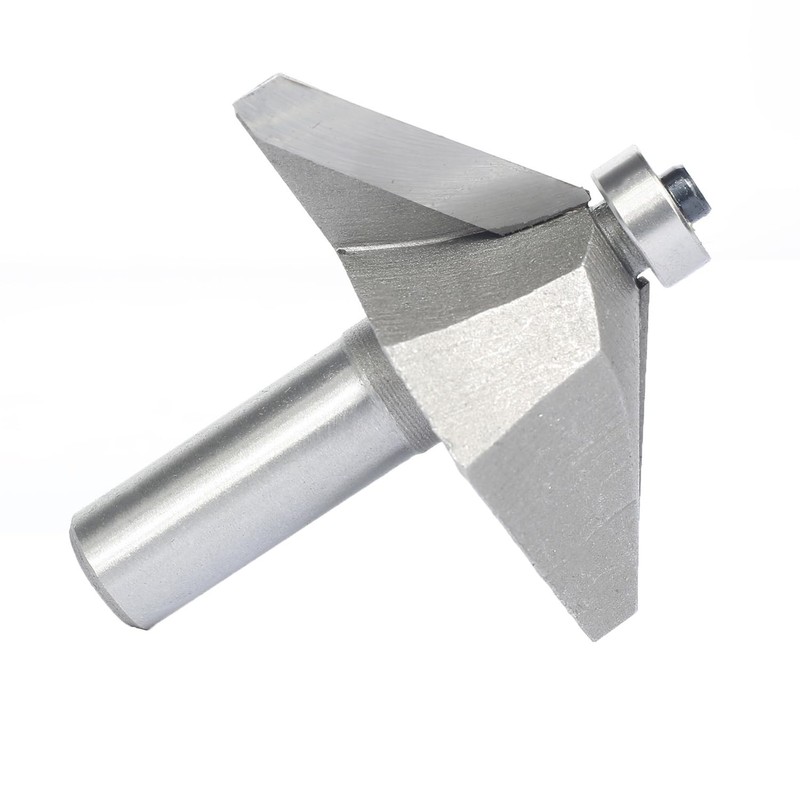 Akylin 60 Degree Chamfer Router Bit,1/2" Shank,1" Cutting Depth,1-1/8" Bevel