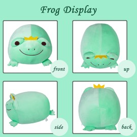 CAZOYEE Soft Plushies Gifts for Kids Girls Boys, Cute Frog Plush Hugging Pillow, Realistic Wildlife Stuffed Animals Deocrtion