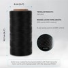 TOOLSSIDE 9-Ply Black 2mm Waxed Twine 1500 Feet/500 Yard Wax