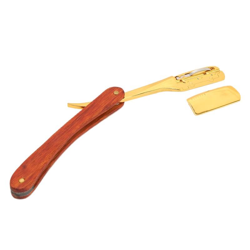 Old Style Straight Razor Rosewood Handle Straight Edge Barber Razor