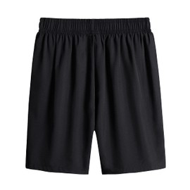 RAKUKOU Men's Shorts, Sports, Shorts, Breathable, Quick Drying, Half Length, Plain, Running, Black