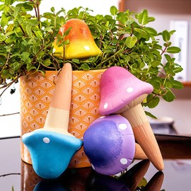 MKNZOME Plant Watering Devices, Terracotta Plants Self-Watering Stakes, Automatic Plant Watering Set, Slow Release, Holiday Plant Nanny for Potted Plants, Flowers, Trees, 4 x 150 ml, A