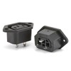 C13 Panel Mount Plug Adapter 250V AC 10A 3 Pins