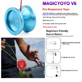MAGICYOYO Responsive Yoyo for Beginners V6 Locus Space Matt Metal JoJo Yoyo Yo-yos