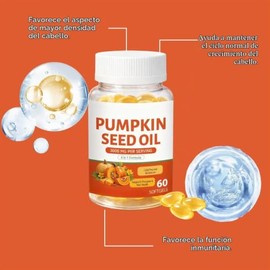 Aceite de semilla de calabaza 3000 mg, para apoyo diario de los hombres