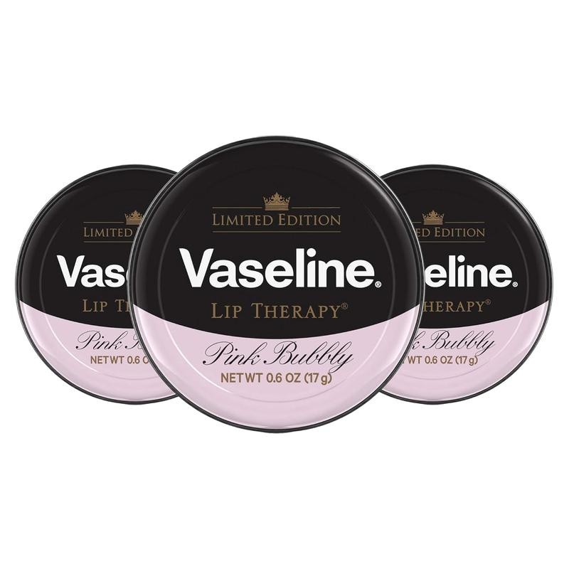 Vaseline Lip Therapy Pink Bubbly Lip Balm Tin, 0.7 Oz