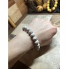 12.5×10mm Star & Moon Bodhi Original White Beads Mala Bracelet