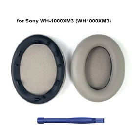 HATOFES Replacement Ear Pads Cushions for Sony WH-1000XM3 (WH1000XM3) Over-Ear Headphones, Earpads Cushions with Softer Protein Leather, Noise Isolation Memory Foam, Added Thickness (Gold Colour)
