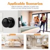 Probrico Privacy Door Knobs Black Matte Privacy Lock, Keyless Standard
