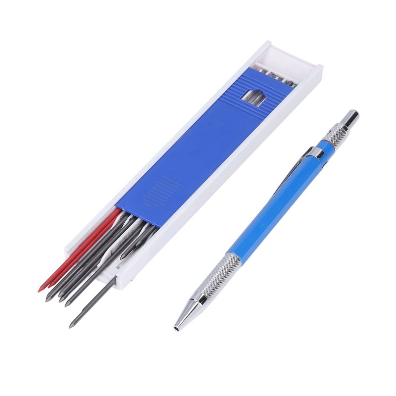 16Pcs Mechanical Carpenter Pencils Kit Scribe Pencil with Center Punch