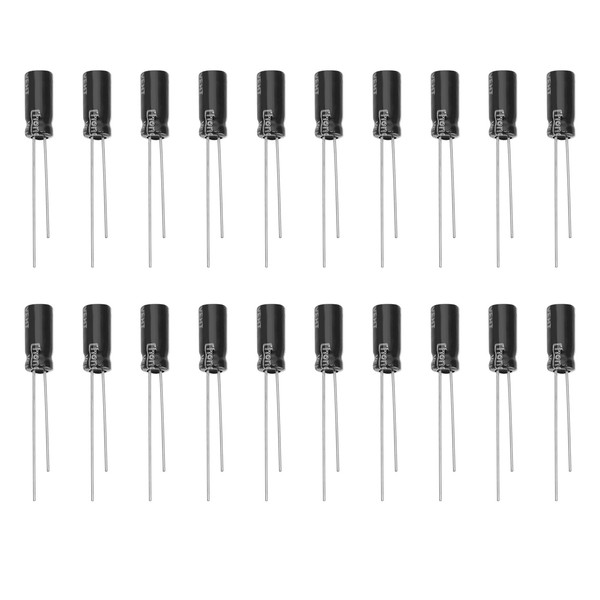 Create idea 20Pcs Electrolytic Capacitor Bipolar-Kondensator Radial Lead Electrolytic Capacitor