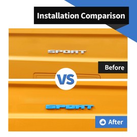 for Bronco Sport Rear Tailgate Emblem Trim Cover ABS Rear Emblem Overlay Decals Stickers Tailgate Letters Compatible with Bronco Sport Accessories 2021 2022 2023 - Baby Blue,5Pcs/Set