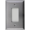 Oversized Jumbo Satin Stainless Steel 1 Single Gang GFI/Rocker Wall