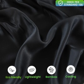 xuan dian Bed Skirt Full Size Ruffled with Split Corners, 14 Inch Drop Dust Ruffle Bed Skirt with Platform, Rayon Derived from Bamboo, Breathable & Soft, Black, 14'' Full