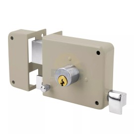Hermex CS-75I Left rim lock installs-easy, traditional, box