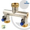 tecuro 2-way distributor piece, 1 inch (DN20), individually lockable by