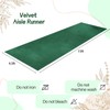 QueenDream Aisle Runner for Wedding Ceremony Green Velvet Runner 4.5ft