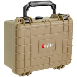Eylar Protective Camera Hard Case Water & Shock Proof w/Foam, TSA Standards 9.12 inch 7.56 inch 4.37 inch (Tan FDE)