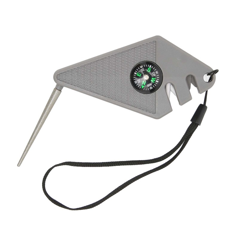 2PCS 6 in 1 Outdoor Knife Sharpener with Compass Survival