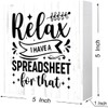 Funny Office Signs Accountant Wood Box Sign - Relax I