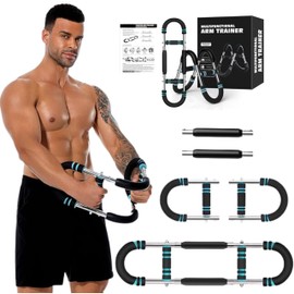 2025 New Twister Arm Bar 60 - 120 lb, Adjustable and Detachable Upper Body Strengthener & Chest Expander | Portable Home Gym Equipment for Men – Biceps, Triceps, Forearm, Shoulder & Muscle Training