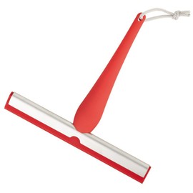 Duschabzieher ISI aus Edelstahl, ergonomischer Griff Soft-Touch mehrere Farben (rot)