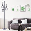 Nintiue Dimmable Floor Lamp, 3 x 800LM LED Edison Bulbs