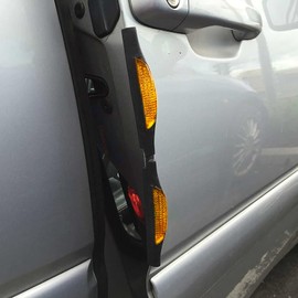 LUVODI 4 Pack Car Door Protectors Bump Stop Door Edge Guard Strip Dent Reflectors Clip On Car Rear Front Door Scratches Protection (Orange)