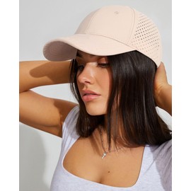 WELROG Adjustable Baseball Cap for Women & Men - Breathable Unisex Ponytail Hat with Adjustable Strap, Outdoor Sports Sun Hat Khaki