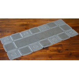 Aude Home Table Runner 40 x 90 cm Grey Embroidered Modern (083C)