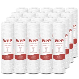 SimPure 5 Micron 10" x 2.5" String Wound Sediment Whole House Water Filter Cartridge for Well Water, Replacement Filter Cartridge for Housing DB1025 AP110 (20 Pack)