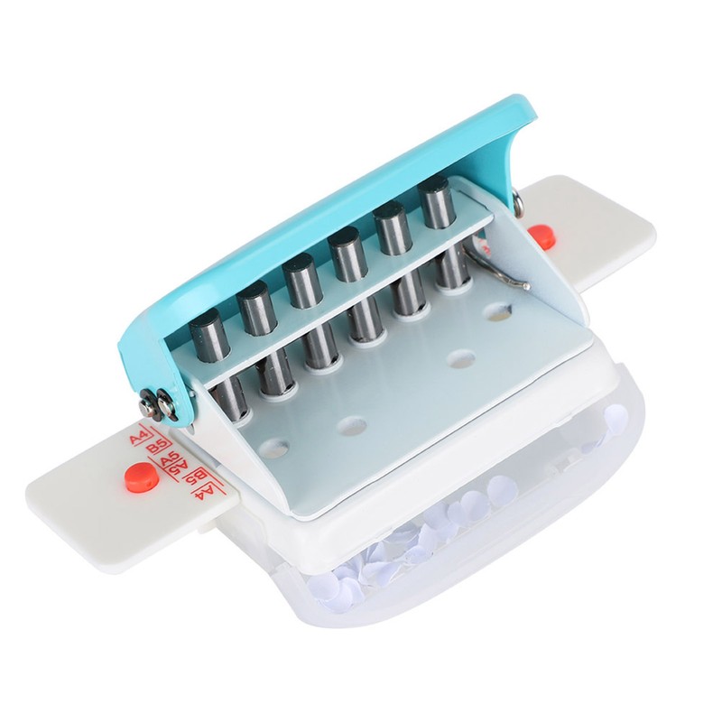 Adjustable Hole Punch Green Manual Office Home Universal A4 Paper