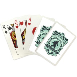 Lantern Press Seattle, Washington, Bigfoot Hide and Seek World Champion, (52 Playing Cards, Poker Size Card Deck with Jokers)