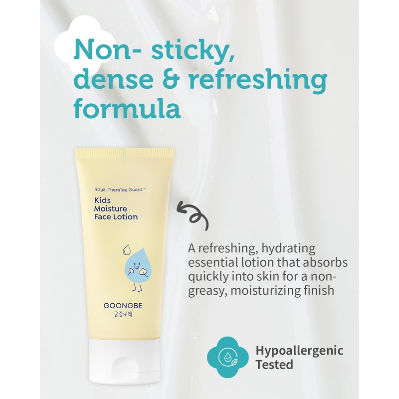 GOONGBE Kids Moisture Face Lotion 80ml – Non-Sticky Quick Absorb