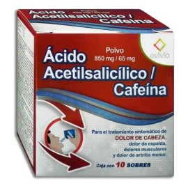 Acido Acetilsalicilico Cafeina Polvo Caja Con 10 Sobres