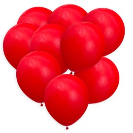 Red Balloons 50 Pack, 12 Inch Red Latex Balloons For Birthdays, Valentine's Day, Weddings, Baby Showers, Holidays