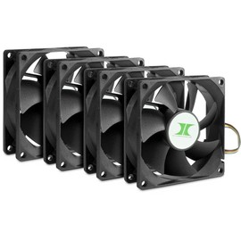 Inter-Tech 4 x 8887290 8cm Fan Cooler and Radiator PC Case Black