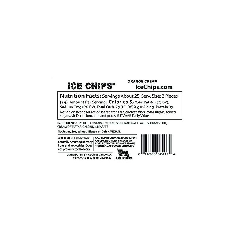 ICE CHIPS Xylitol Candy 6 Tins (Fruity Pack); Low Carb,