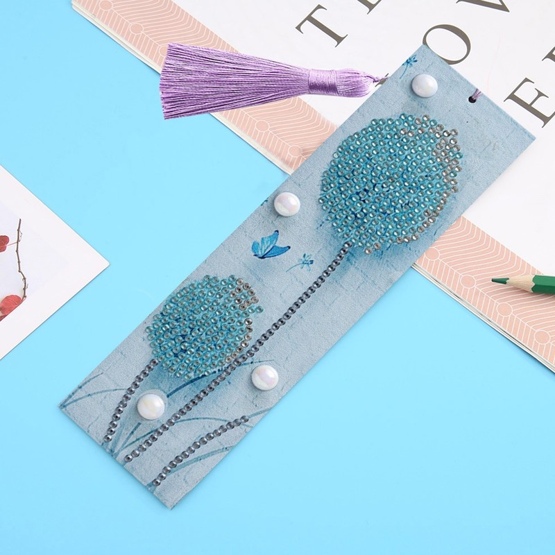 2 Sets Diamond Painting Kit 5D Students DIY Bookmark Dandelion