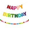 Bicuces Felt Happy Birthday Banner Happy Birthday Sign Rainbow Birthday